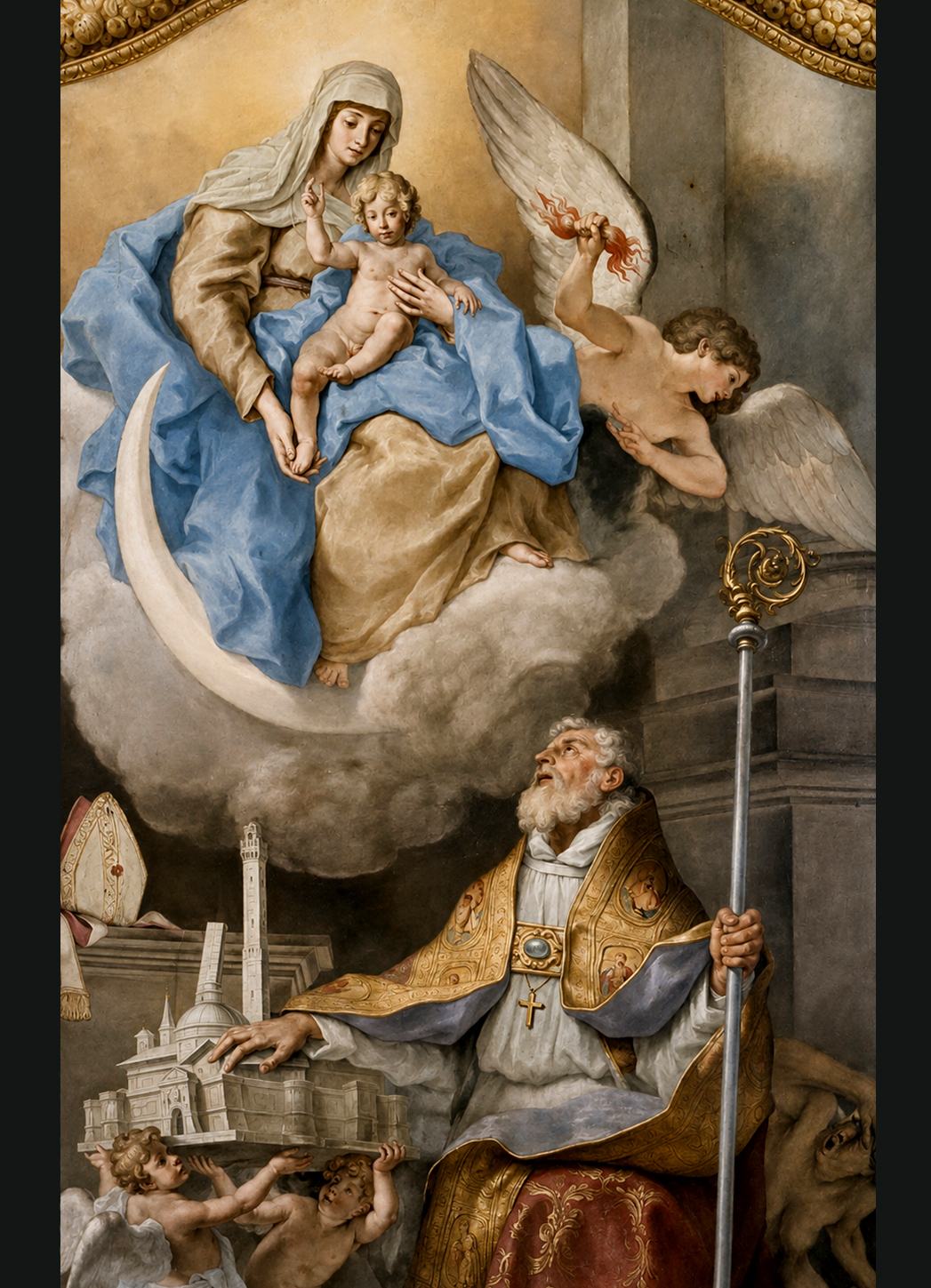 <성모 앞의 성 베드로니오(San Petronio davanti alla Vergine)>