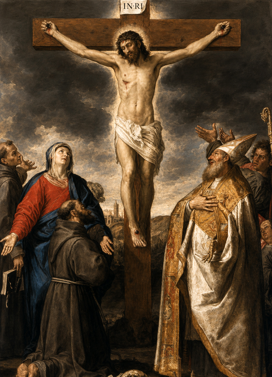 <십자가형과 성인들(Crocifissione con i santi)>